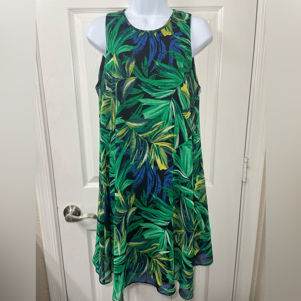 Calvin Klein Tropical A Line Summer Dress-Size 10